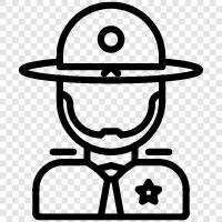 Polizei, Deputy Sheriff, Sheriff s Department, kriminelle Sheriff symbol