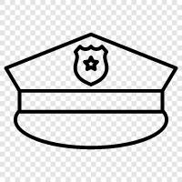 law enforcement, police officer, police department, police officer uniform icon svg