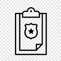 Law Enforcement, Investigation, Arrest, Security icon svg