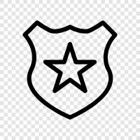 Strafverfolgung, Sheriff s Department, Deputy Sheriff, Polizist symbol