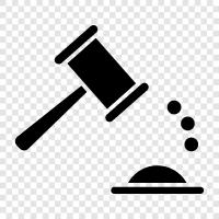 law, courtroom, trial, Gavel icon svg