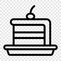layers cake, cake slice, cake layers, chocolate cake icon svg