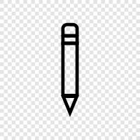 lead, graphite, lead pencil, writing instrument icon svg