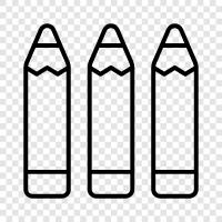 lead, graphite, wooden, erasers icon svg