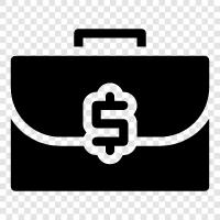 leather briefcase, money clip, money belt, money clip purse icon svg