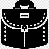 leather, briefcase, business, men icon svg