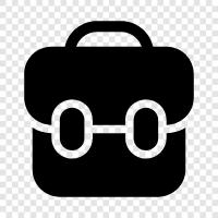 leather, shoulder, bag, business icon svg