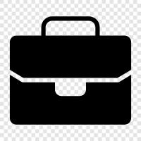 leather, briefcase, men, women icon svg