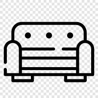 leather, recliner, ottoman, Sofa icon svg