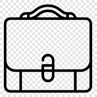leather, briefcase, shoulder, business icon svg