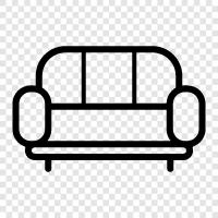 Leather Sofa, Sofa Bed, Sofa Bed Frame, Sofa icon svg