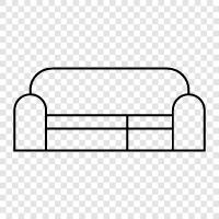 leather sofa, sectional, sleeper, ottoman icon svg