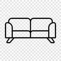 Leather Sofa, Sofa Bed, Sofa Bed Frame, Sofa icon svg