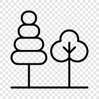 leaves, bark, branches, roots icon svg