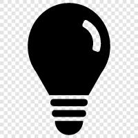 LED, CFL, incandescent, watts icon svg