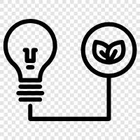 LED, energy saving, compact, light icon svg