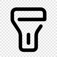 LED flashlight, headlamp, camping, hiking icon svg