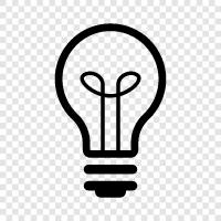 LED light bulb, energy saving light bulb, CFL light bulb, LED light icon svg