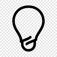 LED, incandescent, CFL, energy icon svg