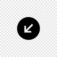 left arrow, arrow down, down arrow, down left arrow icon svg