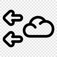 left arrow, cloud, arrow, internet icon svg