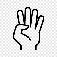 linke Hand, rechte Hand, Daumen, Zeigefinger symbol