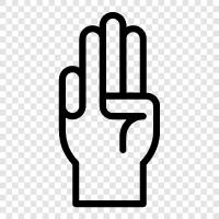 left hand, right hand, middle finger, index finger icon svg