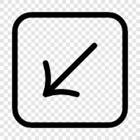 left side, left hand, down, bottom icon svg