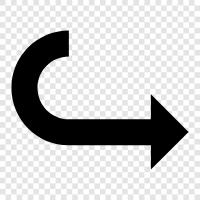 left turn arrow, right turn arrow, uturn arrow, left u icon svg