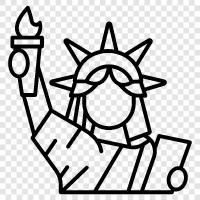 Liberty, Statue of Liberty, Liberty Island, Liberty Statue icon svg