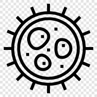 life, acellular, organelles, genetics icon svg