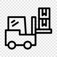 Lift truck, Material handler, Material handling, Industrial icon svg