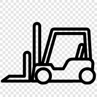 lift truck, industrial, heavy equipment, transport icon svg