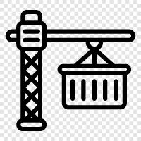 lifting equipment, cargo handling, shipping, shipping containers icon svg