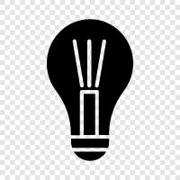 лампочка, лампочка накаливания, флуоресцирующая, светодиодная Значок svg