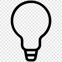 light bulb, incandescent, fluorescent, LED icon svg