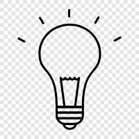 light bulb, incandescent light bulb, fluorescent light bulb icon svg