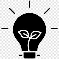 light bulb plants, light bulb plant icon svg