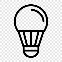 light bulbs, fluorescent light bulbs, incandescent light bulbs, LED light icon svg
