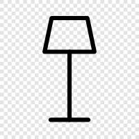 Licht, Lampenschirm, Lampenpfosten, Glühbirne symbol