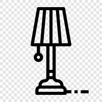 light, lampshade, fluorescent, LED icon svg