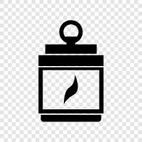 light, candles, decoration, storage icon svg