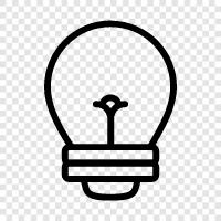 lightbulb, lamp, incandescent, fluorescent icon svg