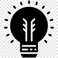 lightbulbs, incandescent, fluorescent, LED icon svg
