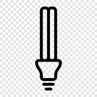 lightbulbs, LED, incandescent, fluorescent icon svg