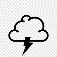 lightening, storm, weather, weather report icon svg