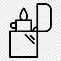 lighter, flints, lighters, Zippo icon svg