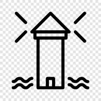 lighthouse, beacon, light, lighthouse keeper icon svg