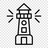 lighthouse, lighthouse tours, lighthouse history, lighthouse preservation icon svg