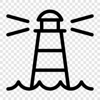 маяк, предупредительный, безопасный, безопасный гавань Значок svg